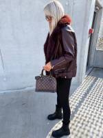 Bēša Oversize Mākslīgās Kažokādas Jaka Ar Siltu Oderi