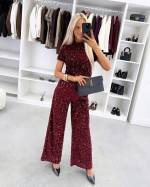 Tumepunane Pehmed Litritega Püksid