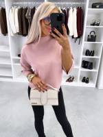 Черный Уютный свитер с высоким воротом