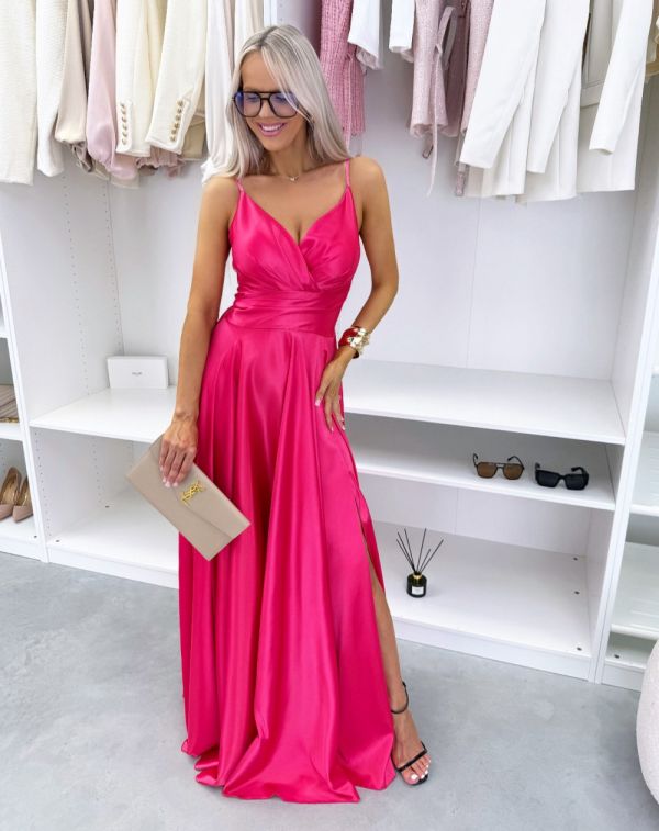 Fuksia Lõhikuga Maksikleit