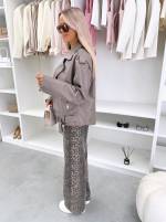 Taupe Oversize Sporta Džemperis