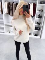 Hall Kõrge Kaelusega Pehme Kampsun