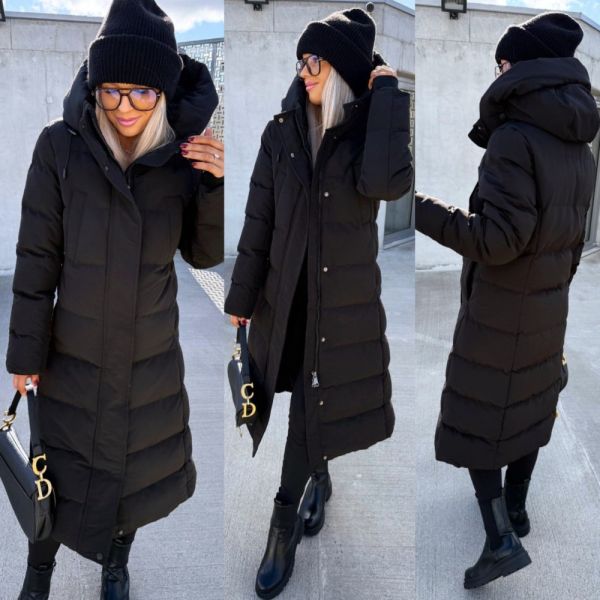 Must Pikem Kapuutsiga Soe Talveparka