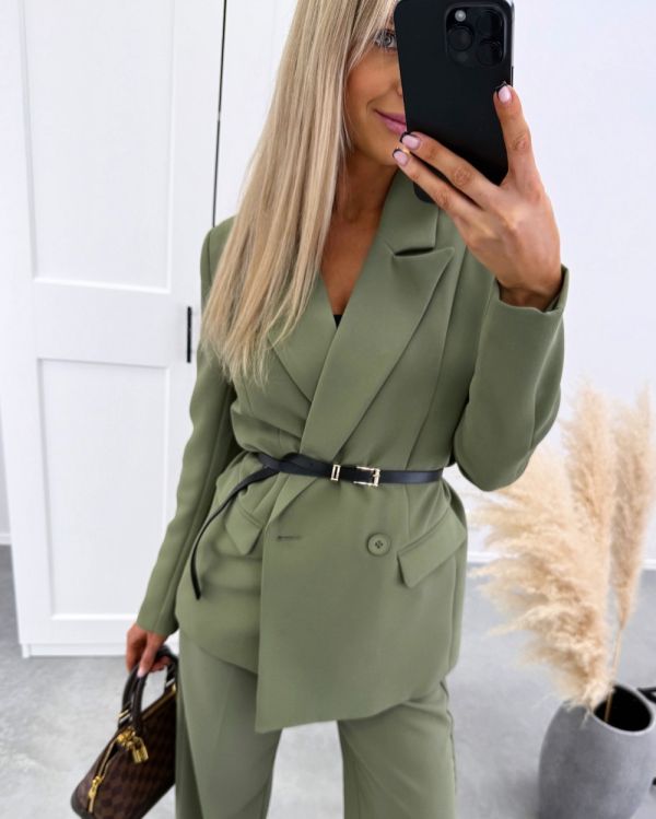 Olive Green Oversized Blazer