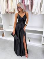 Violets Maksi Kleita Ar šķēlumu