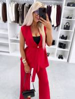 Фуксии Жилет-пиджак с завязкой спереди