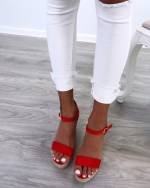 Red Comfortable Wedge Sandals