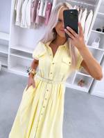 Žalias Patogi Suknelė Su Diržu