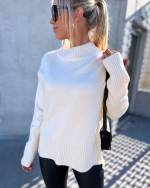 Taupė Soft Sweater With Slit