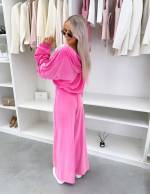 Fuksia Kaheosaline Veluur Dressikomplekt