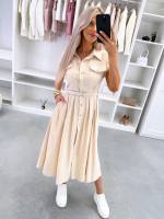 Žalias Patogi Suknelė Su Diržu