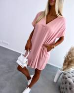 Pink Pocketed Flowy Dress