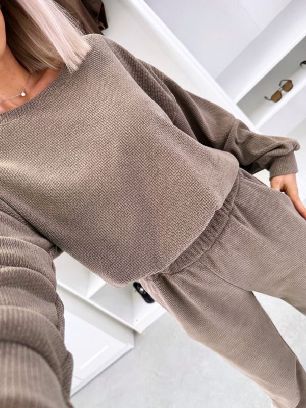 Taupe Dwuczęściowy Komplet Homewear