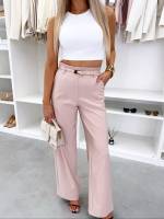 Balta Kelnės Su Diržu