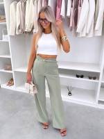 Balta Kelnės Su Diržu