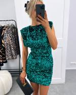 Зеленый Pehmete Litritega Bodycon Kleit