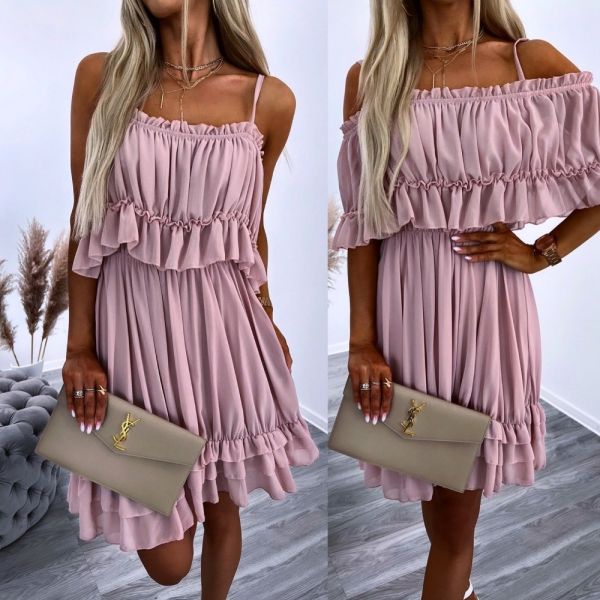 Light Pink Versatile Chiffon Dress