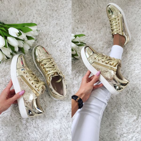 Gold Golden Casual Shoes