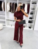 Tumepunane Pehme Litritega Crop-pluus