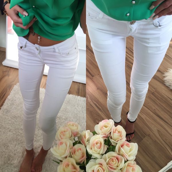 White White Comfortable Stretch Jeans