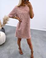 Light Pink Soft Flowy Dress With Sequins