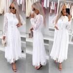 Juoda Nėrinių Suknelė Su Diržu