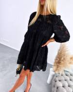 Black Flowy Dress With Sleeves