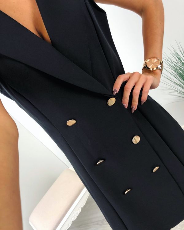 Черный Viisakas Vest-kleit