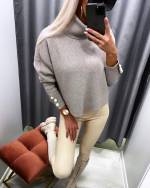 Fuchsia High Collar Sweater