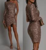 Pink Soft Dress With Sequins