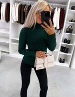 Kamielis Mīksts Džemperis Ar Augstu Apkakli