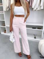 Šviesiai Mėlynas Patogaus Kirpimo Tiesios Kelnės