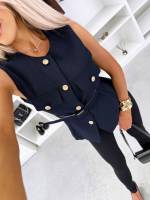 Roosa Vööga Vest-jakk