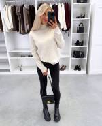 Hall Kõrge Kaelusega Pehme Kampsun