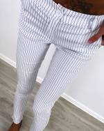 Melns Striped Classy Pants