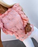 Pink Lace Blouse