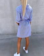 Blue Striped Casual Dress