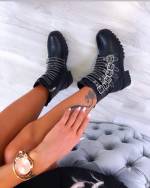 Black Strap Ankle Boot