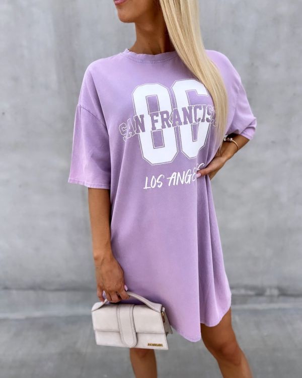Violets T-kreklu Kleita San Francisko