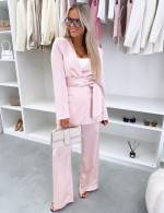 Punane Täispikad Siidjas Püksid