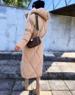 Camel Tie-waist Warm Winter Coat