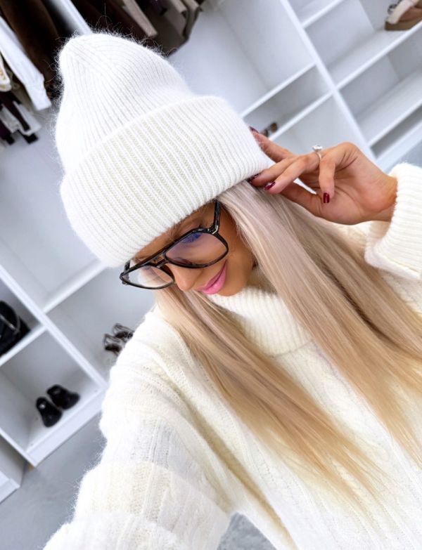 Valge Beanie Müts