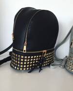 Black Riveted Backpack