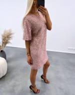 Light Pink Soft Flowy Dress With Sequins