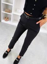 Must Vööga Mugavad Püksid