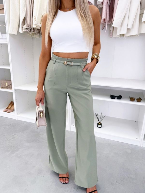 Roheline Vööga Püksid