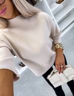 Розовый Уютный свитер с высоким воротом