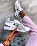 White Shiny Casual Shoes