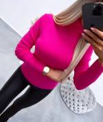 Light Pink High Neck Soft Sweater