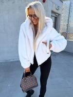 Brūns Mīksta Jaka Ar Rāvējslēdzēju